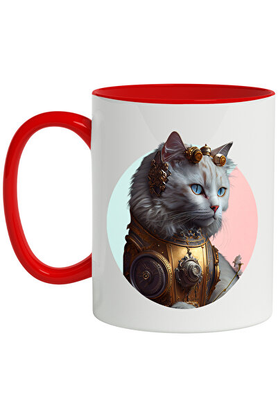 StoryGift Romania Cana Cu Pisica, Portret, Fantasy, Steampunk, SF, Armura, Fl...