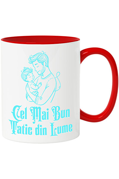 StoryGift Romania Cana cu Silueta Tata Si Copil Bebe Text Cel mai Bun Tatic D...