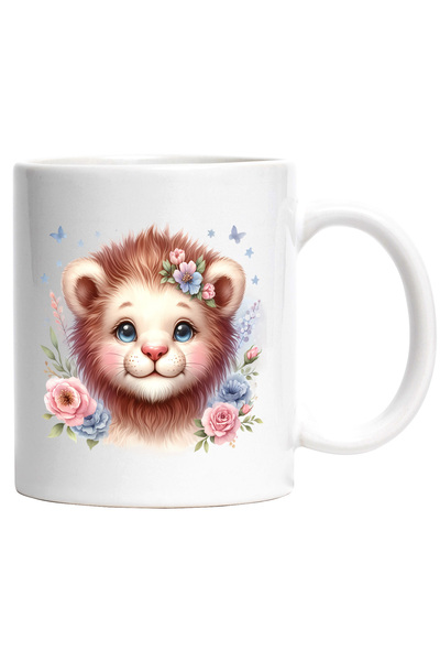 StoryGift Romania Cana cu un pui de leu | ilustratie | floricele | veselie | ...