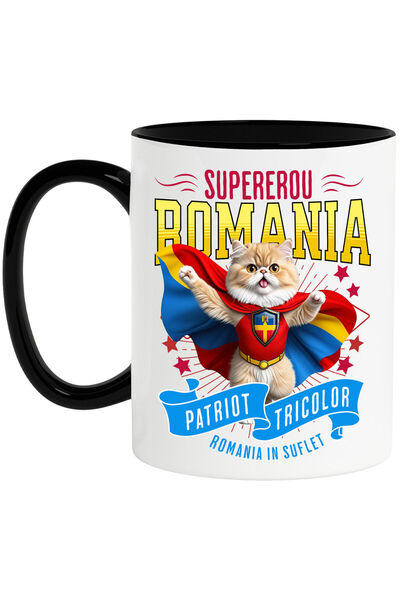 StoryGift Romania Cana cu Persan / persian Pisica In Costum de Capitan Romani...