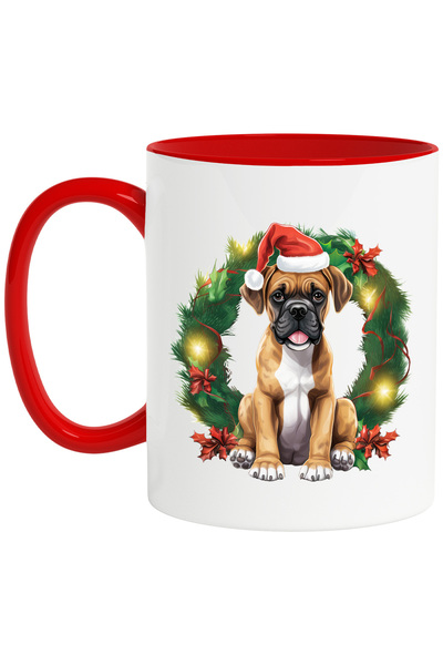 StoryGift Romania Cana cu un catel care poarta o caciula de Craciun, ilustrat...