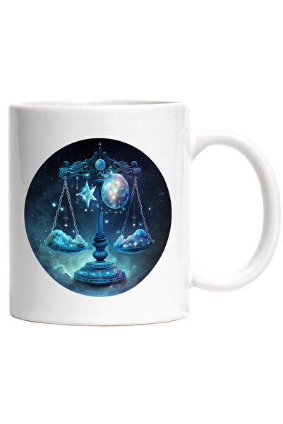 StoryGift Romania Cana cu o balanta | ilustratie | zodie | nori | cerc | astr...