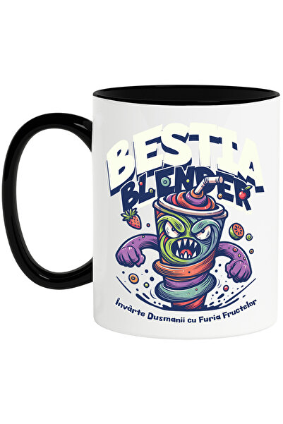 StoryGift Romania Cana Bestia Blender invarte dusmanii , 330ml, Ceramica cu M...