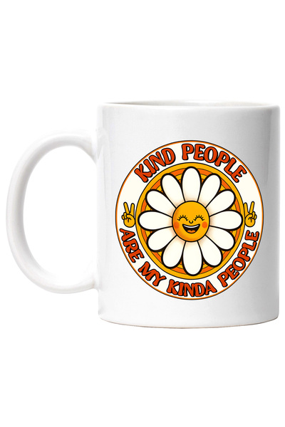 StoryGift Romania Cana cu mesajul "Kind people are my kinda people", ilustrat...