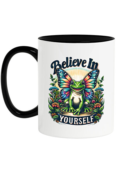 StoryGift Romania Cana cu o broasca cu aripi de fluture cu mesajul "Believe i...
