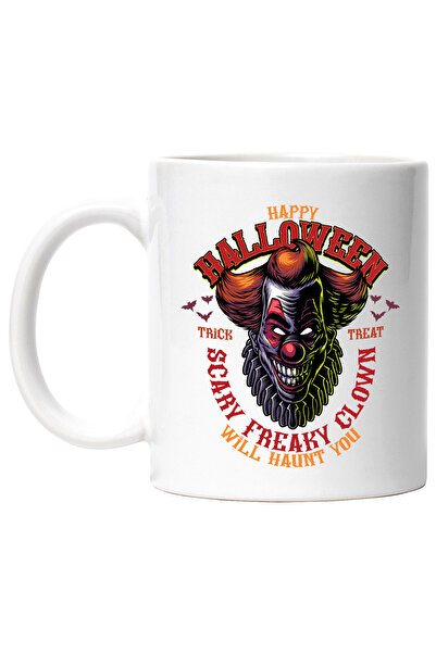 StoryGift Romania Cana Cu Mesaj In Engleza Happy Halloween, Clovn, It, Liliec...