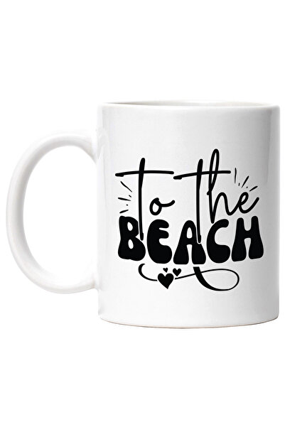 StoryGift Romania Cana cu inimioare si textul in engleza "To the beach" - la/...