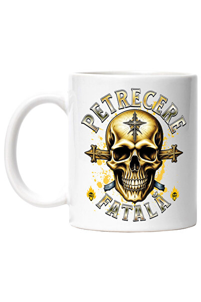 StoryGift Romania Cana Petrecere Fatala craniu distractie mortala, 330ml, Cer...