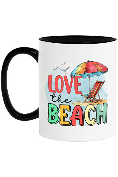 StoryGift Romania Cana cu mesajul "Love the beach", vara, vacanta, relaxare, ...