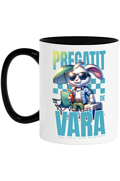 StoryGift Romania Rabbit Mug Ready for Summer - Beach, Sun, Refreshing, 330ml...