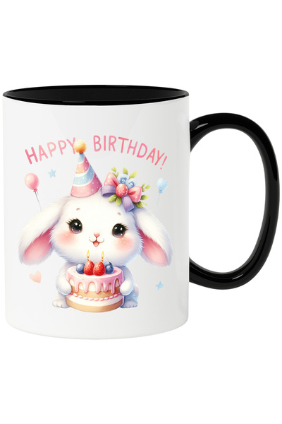 StoryGift Romania Cana cu o iepuroaica vesela | fericire | aniversare | tort ...