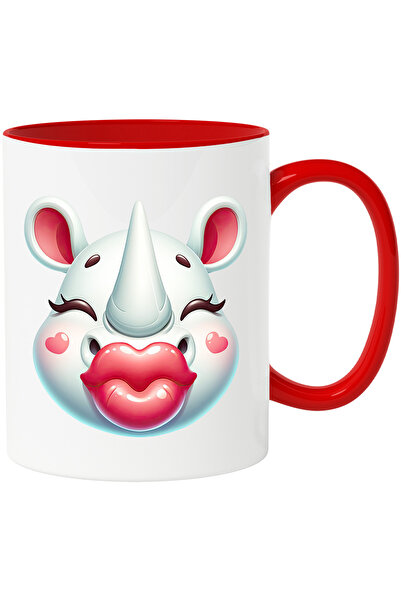 StoryGift Romania Cana cu o femela rinocer care da un pupic | ilustratie | af...