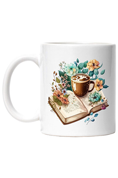 StoryGift Romania Cana cu o carte deschisa pe care este pusa o ceasca cu cafe...