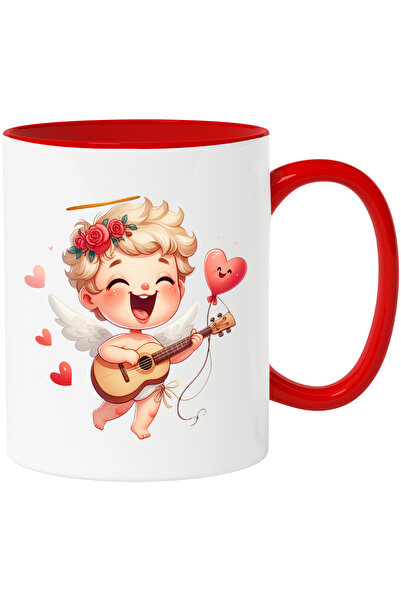 StoryGift Romania Cana cu un bebelus Cupidon care canta la chitara | ilustrat...