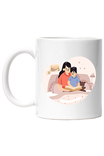 StoryGift Romania Cana Cu Carte, Parinte, Copil, Familie, Pat, Urs De Plus, P...