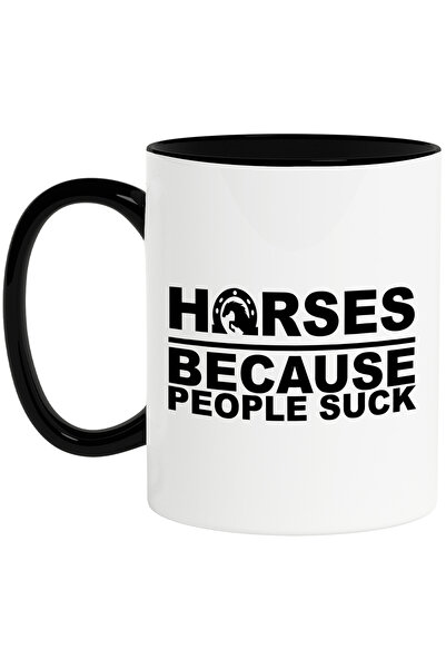 StoryGift Romania Cana pentru iubitorii de cai cu textul "Horses, because peo...