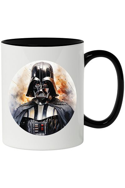 StoryGift Romania Cana Cu Darth Vader, Razboiul Stelelor, Star Wars, Cerc, Casca, SF, Multicolor 3, Cu Maner Negru