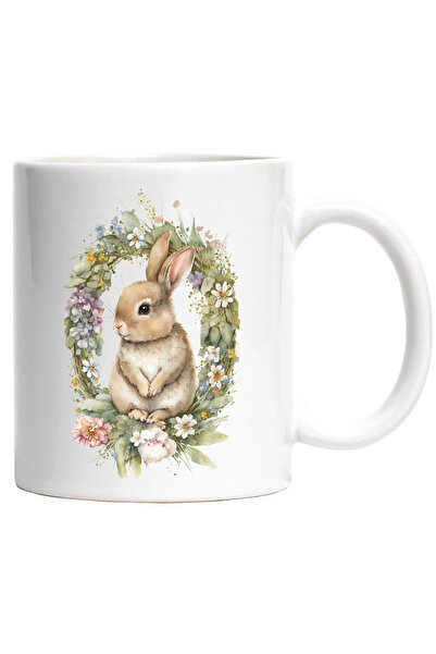 StoryGift Romania Cana de Paste cu Porter Iepuras Dragut, Coroana de Flori, I...