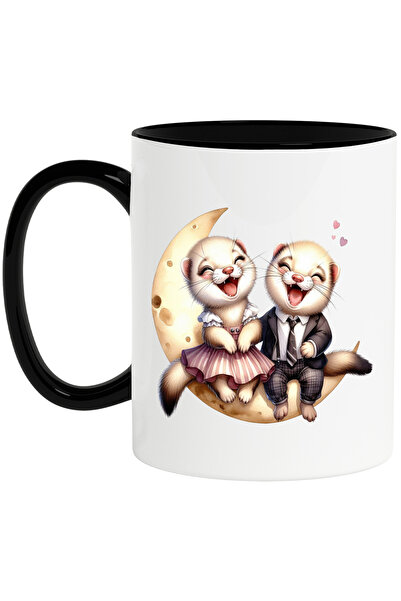 StoryGift Romania Cana cu 2 rozatoare care rad, ilustratie, semiluna, costum,...