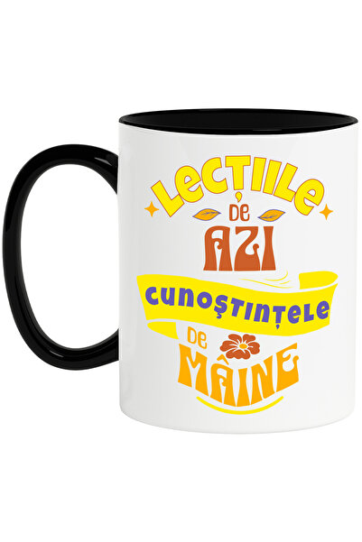 StoryGift Romania Cana Lectiile de azi, cunostintele de maine, 330ml, Ceramic...