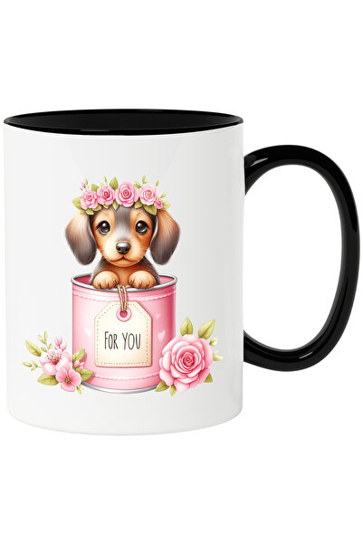 StoryGift Romania Cana cu o catelusa timida care iese dintr-o conserva | flor...