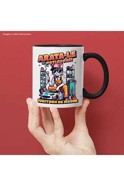StoryGift Romania Mug show them you can cars cat mechanic, motivational, 330ml, Ceramic with Handle, With, STG.