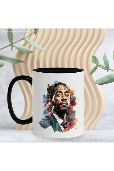 StoryGift Romania Mug With Kendrick Lamar, Musician, Rapper, Celebrity, Multicolor 330 ml, Ceramics, With ,STG