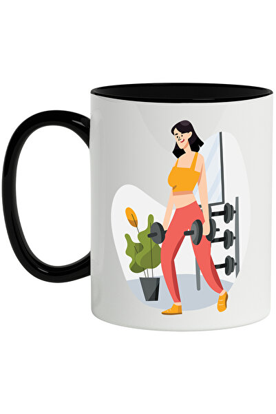 StoryGift Romania Cana Cu Fitness, Greutati, Gym, Sport, Sala, Ghiveci, Multi...