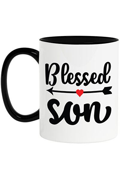 StoryGift Romania Cana cu inimioara si textul in engleza "Blessed son" - fiu ...