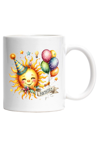 StoryGift Romania Cana cu soarele care tine multe baloane colorate | coif | z...