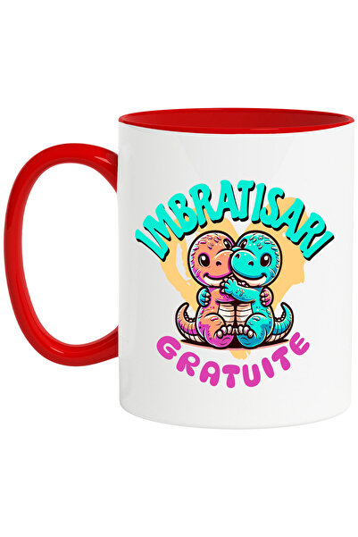 StoryGift Romania Cana cu Cuplu Dragoni Colorati Imbratisare Text Imbratisari...