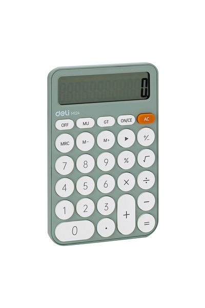 Deli Calculator Desktop 12 Digits Plastic Fashion EM124 Mint Deli