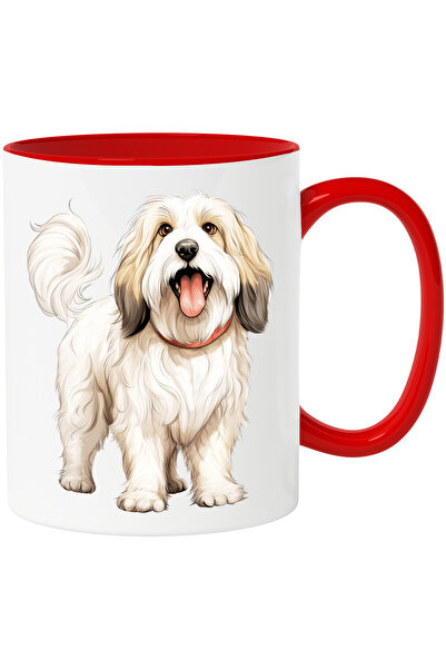 StoryGift Romania Cana cu un catel alb | blanos | zgarda | pentru iubitorii d...