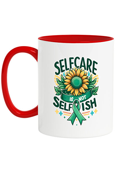 StoryGift Romania Cana cu mesajul "Selfcare is not selfish", stilul hippie, c...