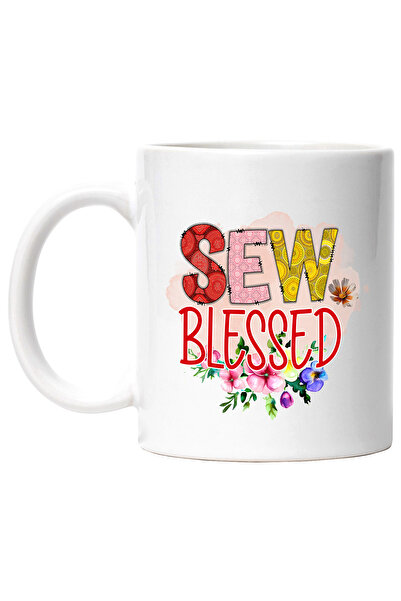 StoryGift Romania Cana cu mesajul "Sew blessed", profesie, ilustratie, munca,...
