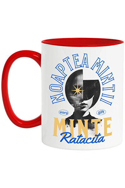 StoryGift Romania Cana cu Chip Uman Feminin Stea Stralucitoare Text Noaptea M...