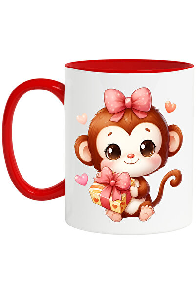 StoryGift Romania Cana cu o maimutica dragalasa | ilustratie | funda | inimio...