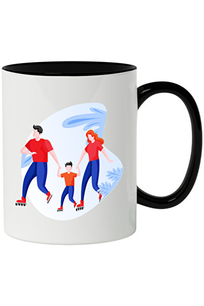 StoryGift Romania Cana Cu Role, Sport, Familie, Copil, Multicolor 330 ml, Cer...