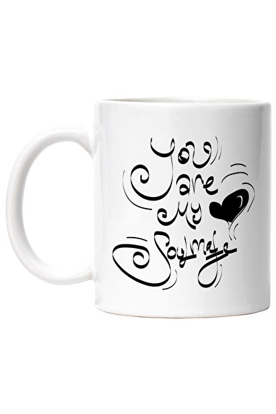 StoryGift Romania Mug With Message In English You Are My Soulmate, Heart, Cou...