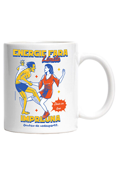 StoryGift Romania Cana Prietenie energie femeie cu barbat dansand , 330ml, Ce...