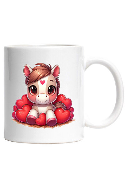 StoryGift Romania Cana cu un calut vesel care are o inimioara pe frunte | mul...