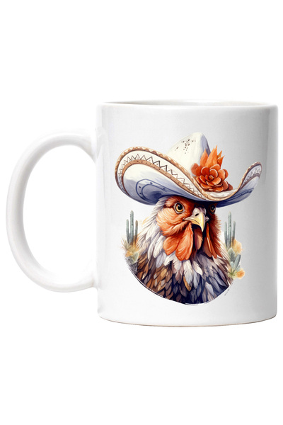 StoryGift Romania Cana cu un cocos cu palarie de cowboy, ilustratie, cactus, ...