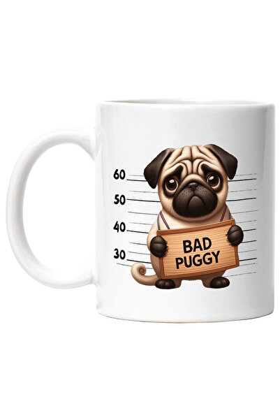 StoryGift Romania Cana cu Pug, caine, animal de companie, ilustratie, rau, ar...