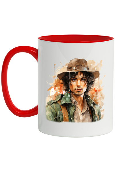 StoryGift Romania Cana Cu Michael Jackson, Artist Celebru, Cantaret, Dansator, Multicolor 330 ml, , Cu Maner Rosu