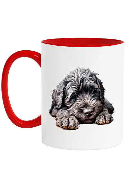 StoryGift Romania Cana cu un catel negru blanos | ilustratie | somnoros | ora...