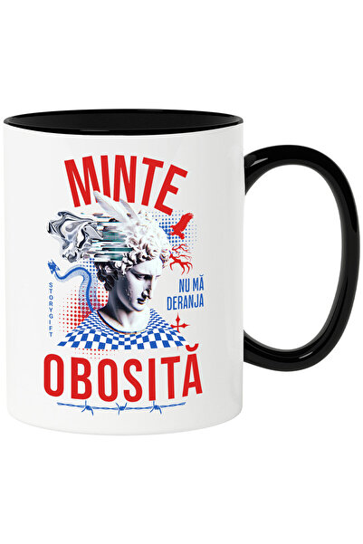 StoryGift Romania Cana cu Statuie Stil Grecesc Text Minte Obosita Nu Ma Deran...