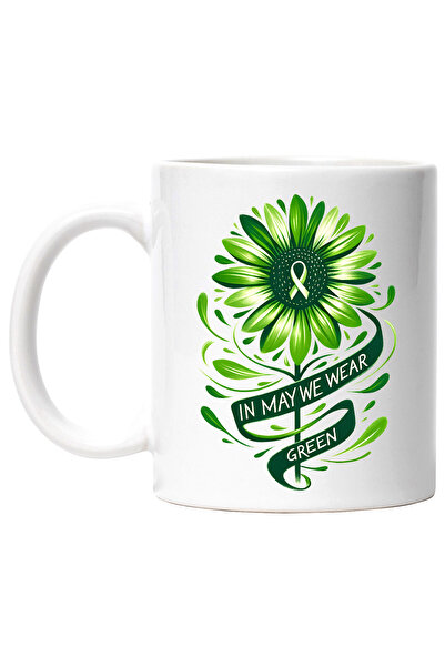 StoryGift Romania Cana cu mesajul "In May we wear green", ilustratie, motivat...