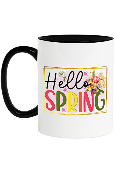 StoryGift Romania Cana cu mesajul "Hello, spring", ilustratie, primavara, bun...