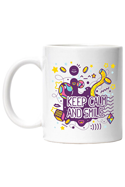 StoryGift Romania Cana Cu Mesaj In Engleza Keep Calm And Smile, Zambet, Jucar...