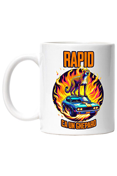 StoryGift Romania Cana rapid ca un ghepard masina in flacari cursa, 330ml, Ce...